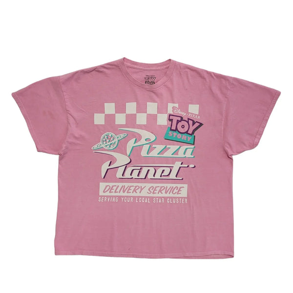 Disney Y2K Pink Toy Story Pizza Planet Short Sleeve T-Shirt Mens Size XL