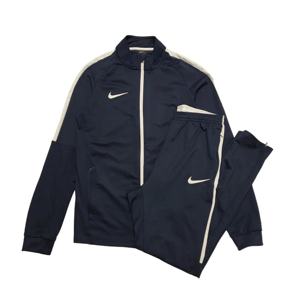 Nike Navy Blue Full Tracksuit Jacket & Bottoms Uk Men's Size Small W30 L29 BB785