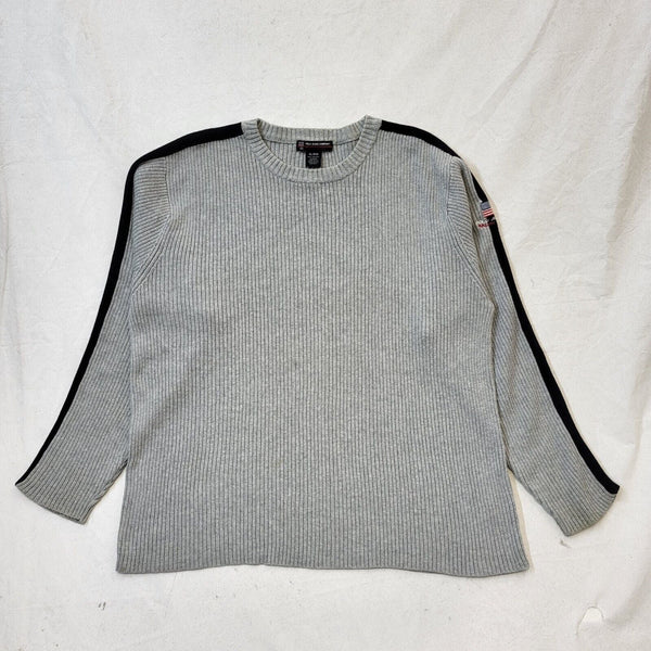 Polo Jeans Ralph Lauren Grey Crew Neck Jumper Uk Men's XL G501