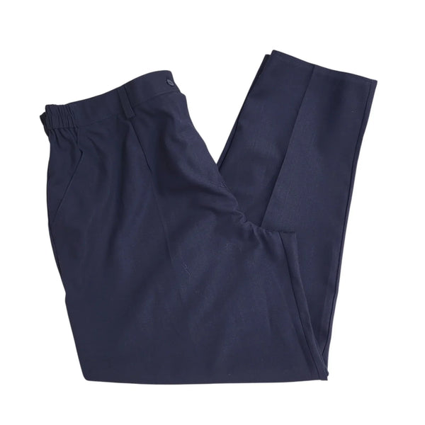 Peter Anne 70s Vintage Blue Tapered Trousers Uk Women's 20 W40 L30