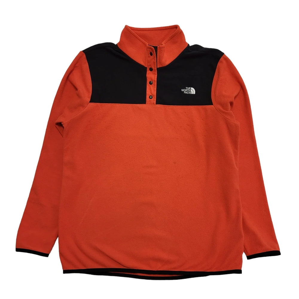 The North Face Red Black 1/4 Button Fleece Base Layer Uk Women's Size L K477