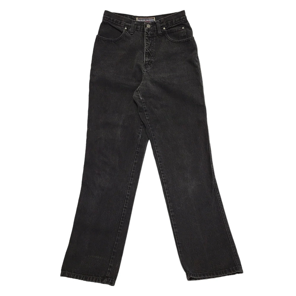 Biker Blues 80s Vintage Black Straight Leg Jeans Women's Size 10 W28 L33