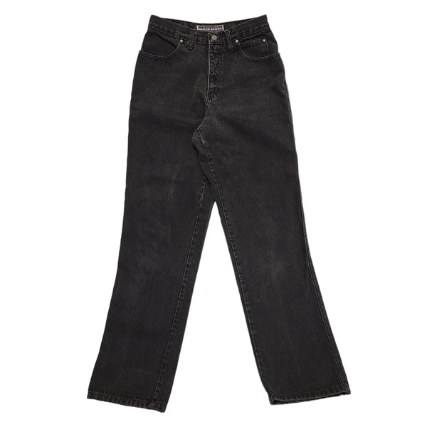 Biker Blues 80s Vintage Black Straight Leg Jeans Women's Size 10 W28 L33