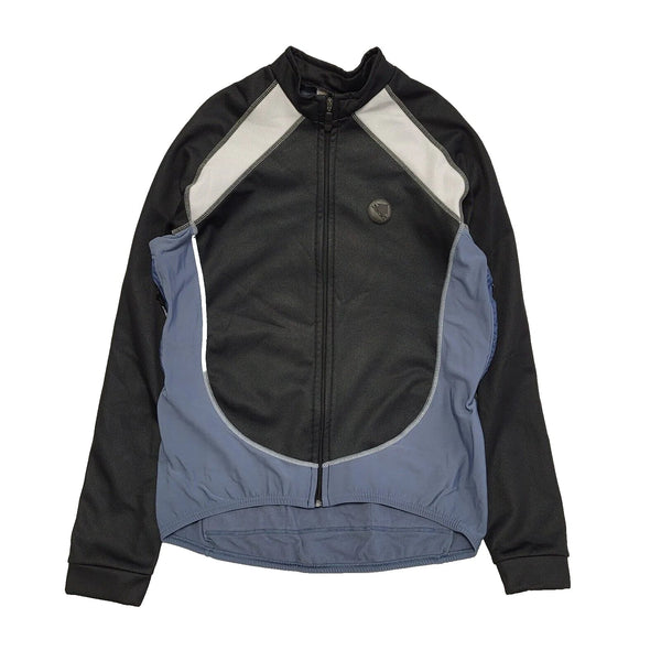 Endura Black Blue Zipped Sports Cycling Long Sleeve Jacket Uk Men's Size L L547