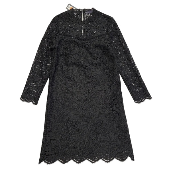 Marks & Spencer Black Long Sleeve Lace Dress Uk Women's Size 10 Bnwt CC432