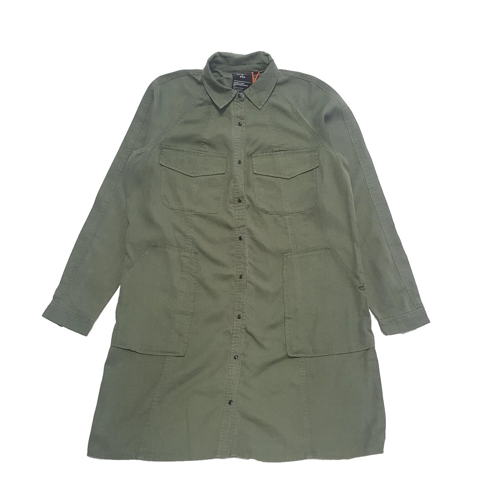 Superdry Green L/Sleeve Casual Shirt Dress UK Women's S 8 Bnwt K840