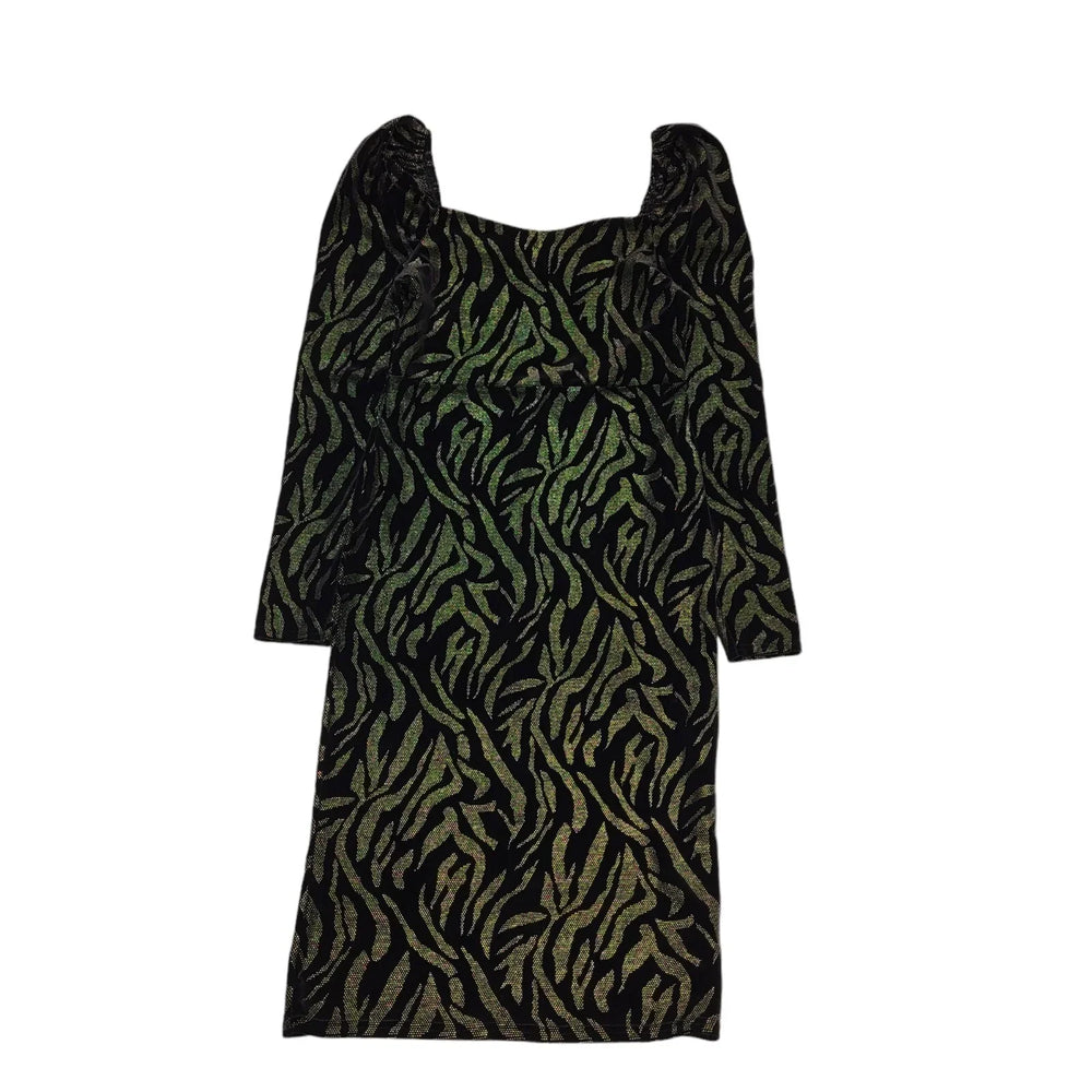 Coast Black Gold Long Sleeve Evening Dress UK Women's 12 BB337