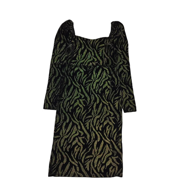 Coast Black Gold Long Sleeve Evening Dress UK Women's 12 BB337
