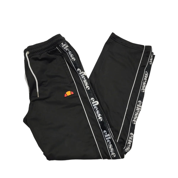 Ellesse Black Straight Tracksuit Bottoms Drawstring UK Women's 8 W26 L31 BB506