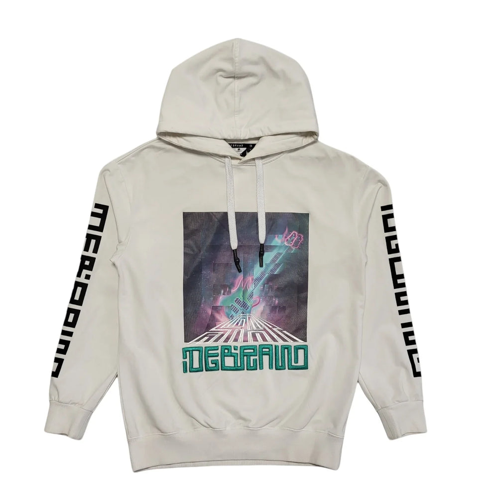 Debrand White Drawstring Pullover Sweatshirt Hoodie Uk Men's Size M D200