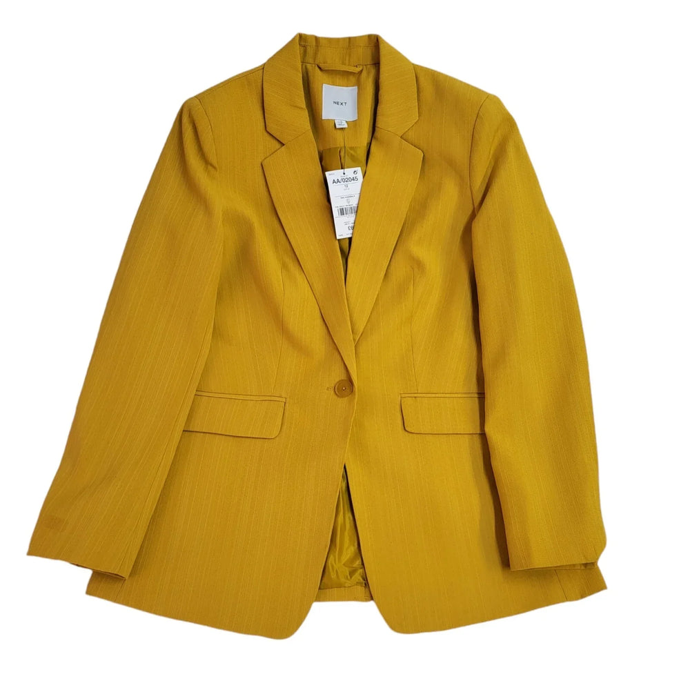 Next Gold Button Collared Suit Jacket Uk Women's 12 Bnwt EE312