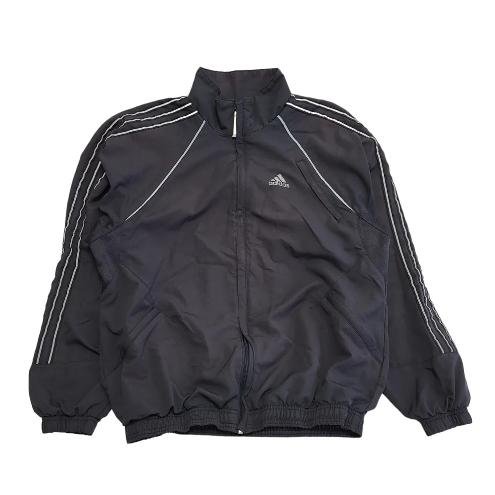 Adidas Black Grey Trim Zipped Sport Jacket Men's  uk M H262