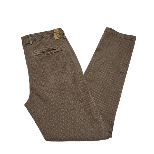 Yam Simmon Brown Straight Leg Trousers Uk Men's Size XL W36 L32 DD222