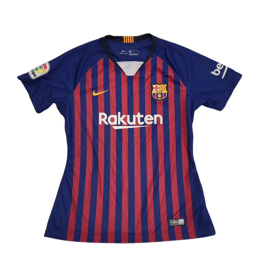 Nike Dri-Fit Barcelona Blue Red Home Kit Football Shirt UK Women's M BB186
