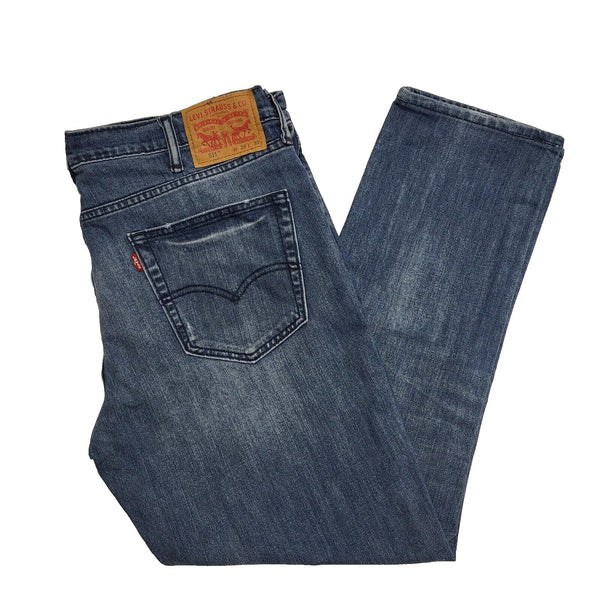 Levi's 511 Faded Blue Straight Wide Leg Rigid Denim Jeans UK Men's W38 L28 K236