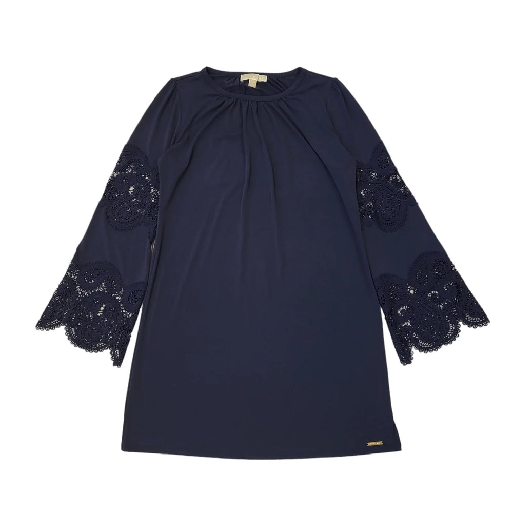 Michael Kors Navy Blue Long Sleeve Evening Dress Uk Women's Size Medium EE77