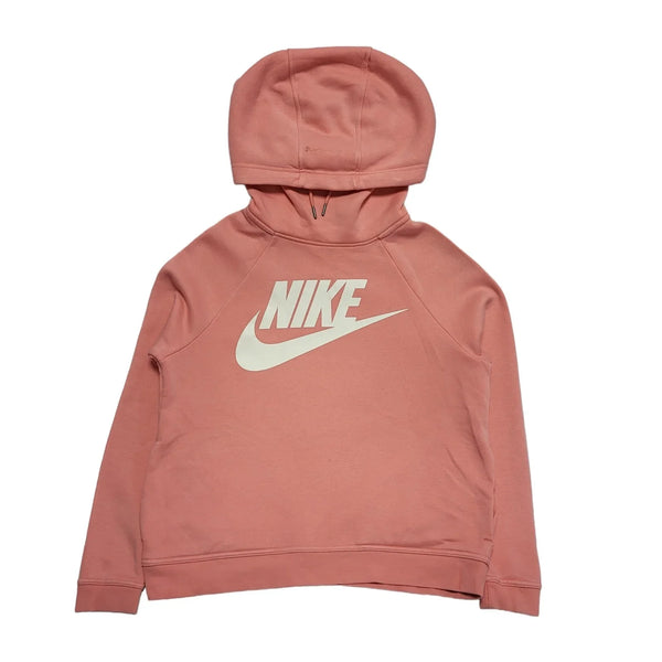 Nike Pink Long Sleeve Drawstring Sweatshirt Hoodie uk Women's Small H716