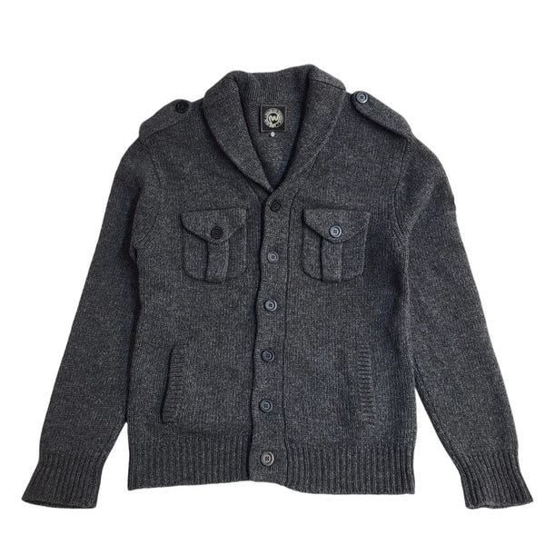 Peter Werth 90s Grey Wool Button Jacket Uk Men's Size Medium