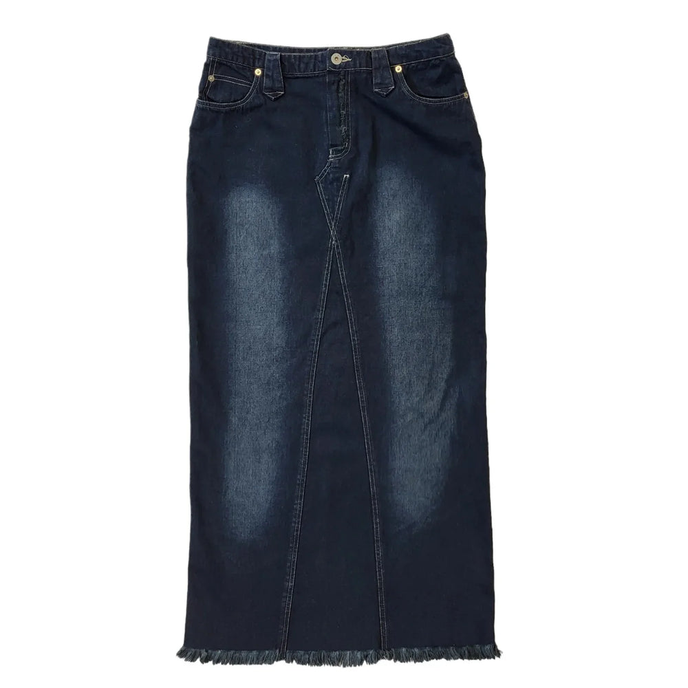 Y2K Vintage Long Denim Skirt Women's Size 12 W30