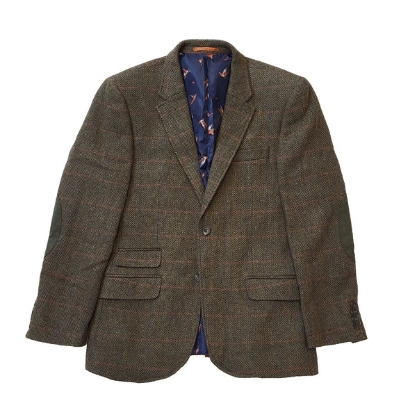 British Heritage Brown Button Tailored Fit Collared Jacket Men's UK M H296