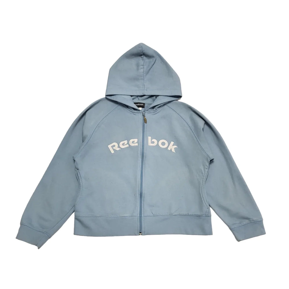 Reebok Light Blue Zipped Sweatshirt Hoodie Uk Women's Size 14