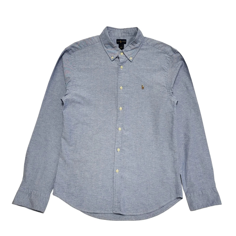 Polo Ralph Lauren Blue Long Sleeve Shirt Uk Boy's Size Large DD815