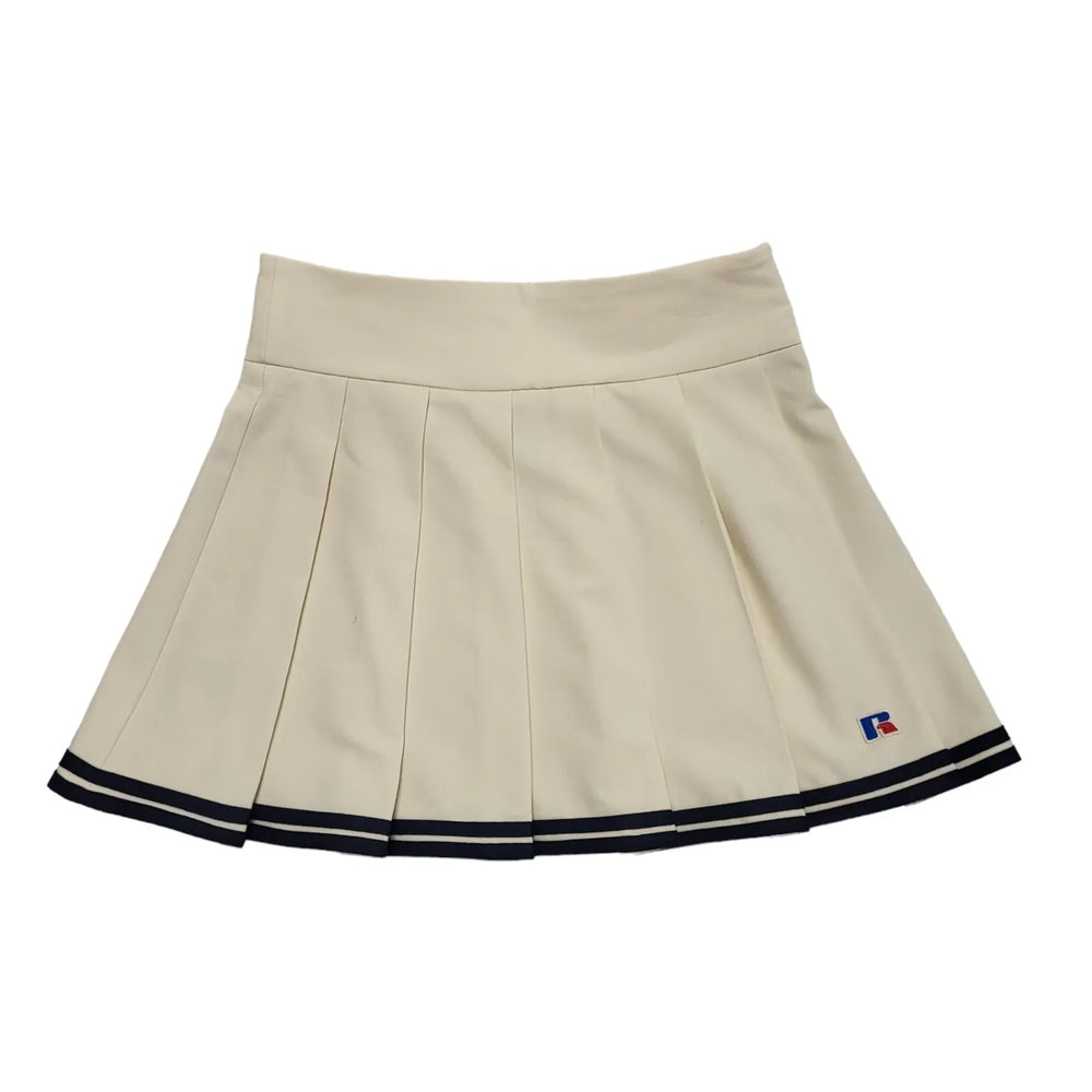 Russel Athletic Cream Pleated Sports Tennis Skirt Womens UK Size S W26 DD130