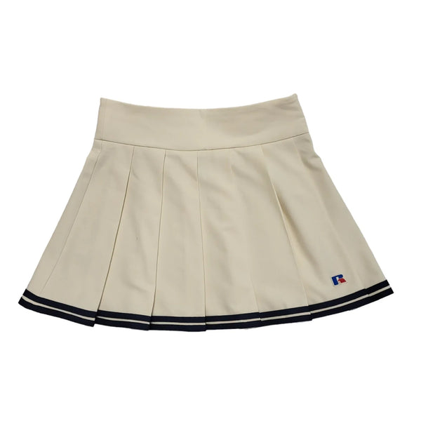 Russel Athletic Cream Pleated Sports Tennis Skirt Womens UK Size S W26 DD130
