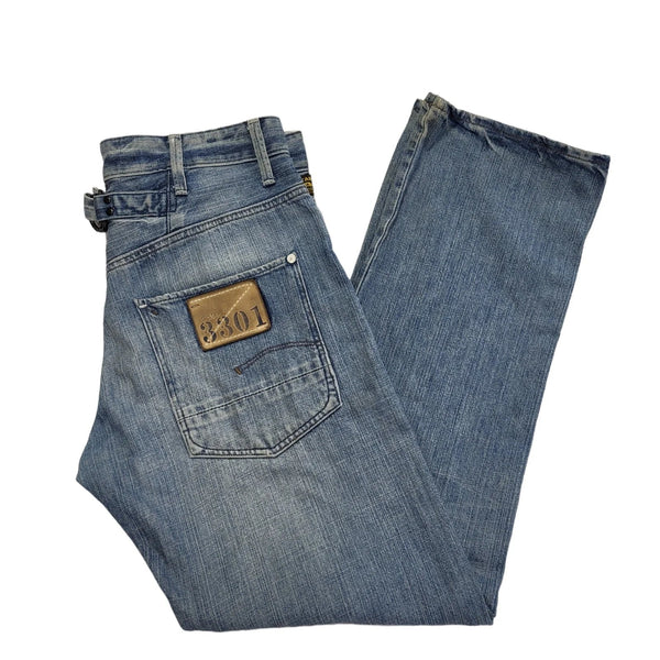 G-Star Vintage Y2K  Blue Straight Denim Jeans Uk Men's Size M W32 L32