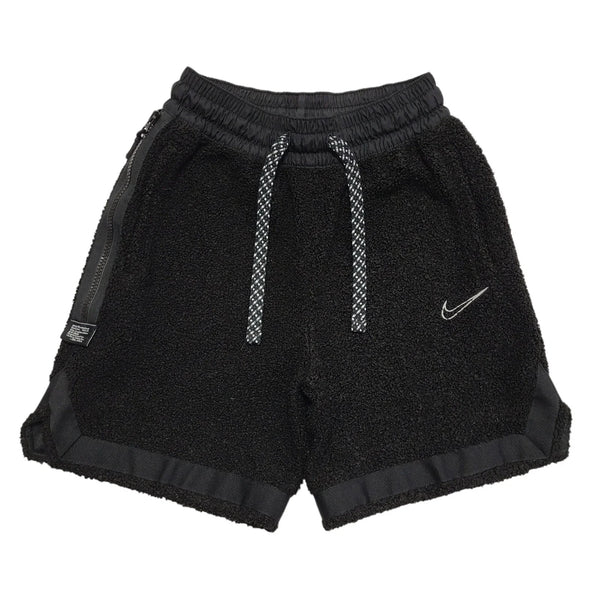 Nike Fleece Sport Shorts With Pockets Drawstring Black Womens Size S W26 CC736