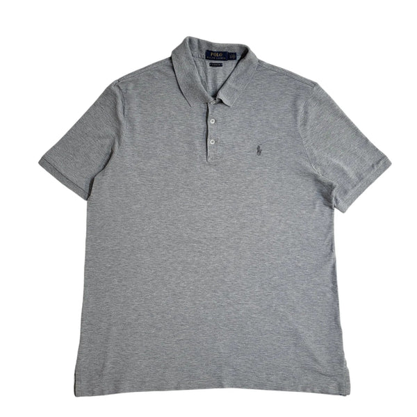 Polo Ralph Lauren Y2K Grey Short Sleeve Polo T- Shirt Men's Size L