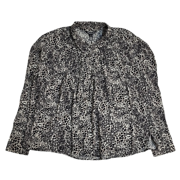 Whistles Black & Brown 90's Long Sleeve Animal Print BNWT Shirt Women's Size 16