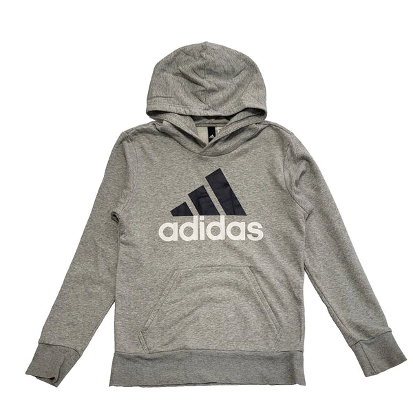Adidas Grey Drawstring Pullover Sweatshirt Hoodie UK Men's Small K383