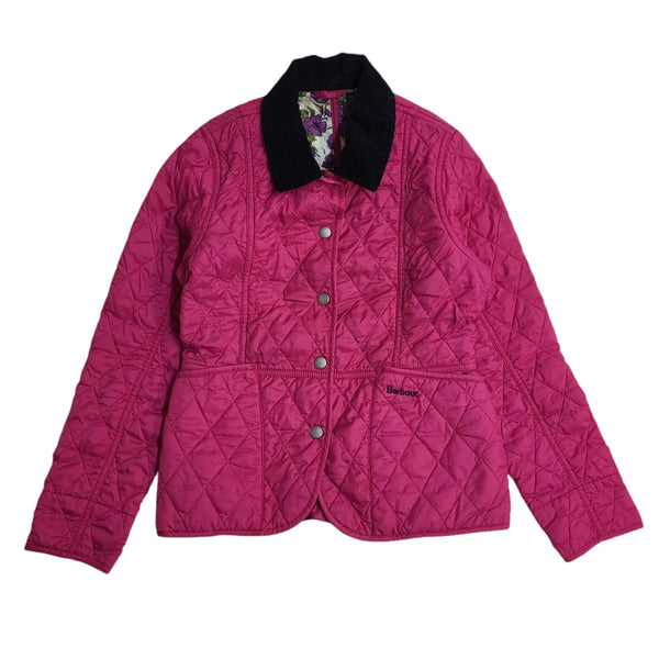 Barbour Liddesdale Pink Quilted Jacket Uk Girl's Age 10-11 Years EE930