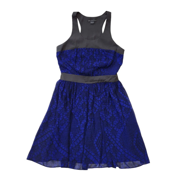 Armani Exchange Blue Black Sleeveless Evening Dress Women's UK 8 EU 36 H395