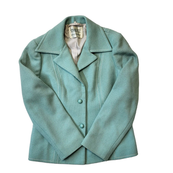 Strelitz 70s Vintage Wool Dress Jacket Women's Size 16