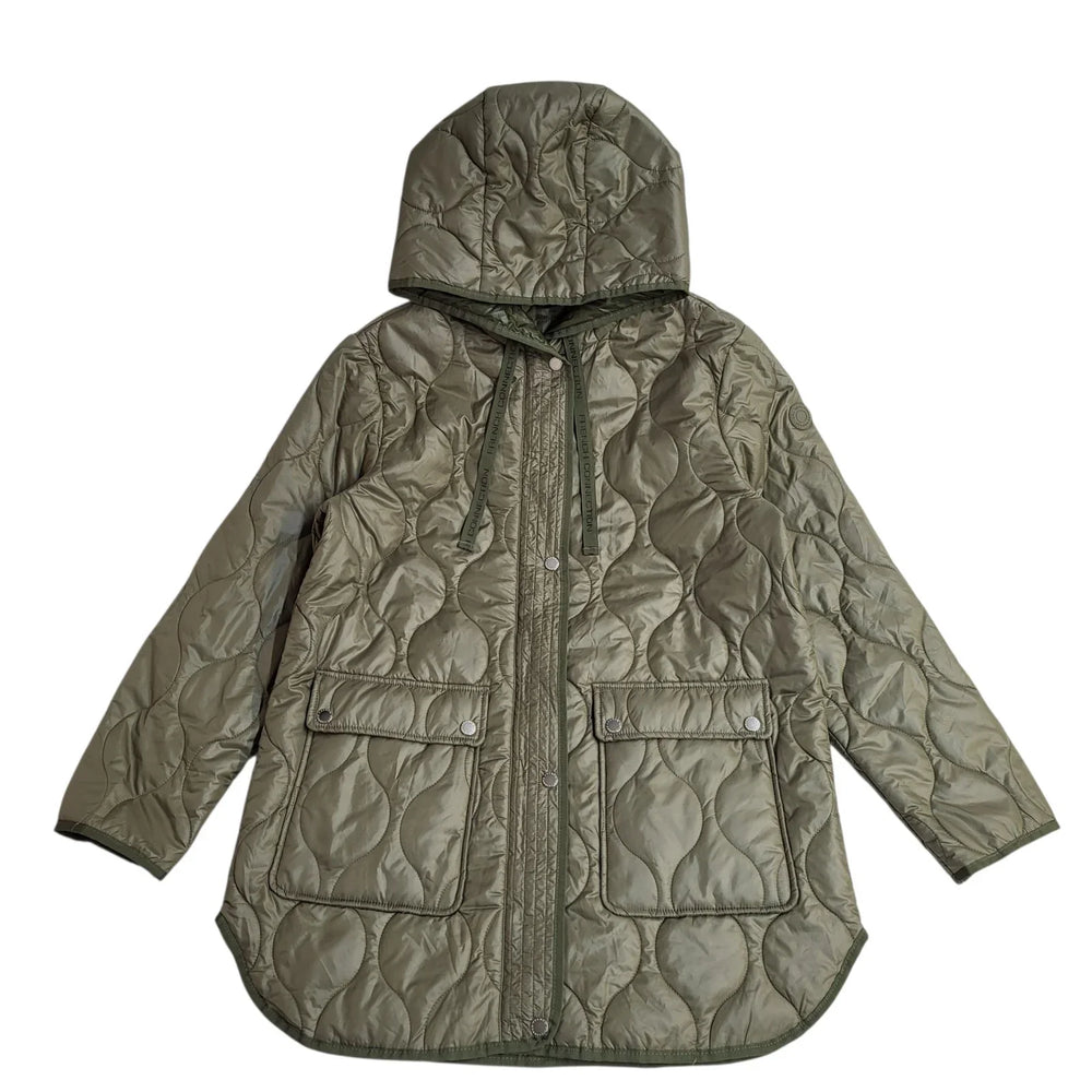French Connection Coat Green Hooded UK Women's Size M L870