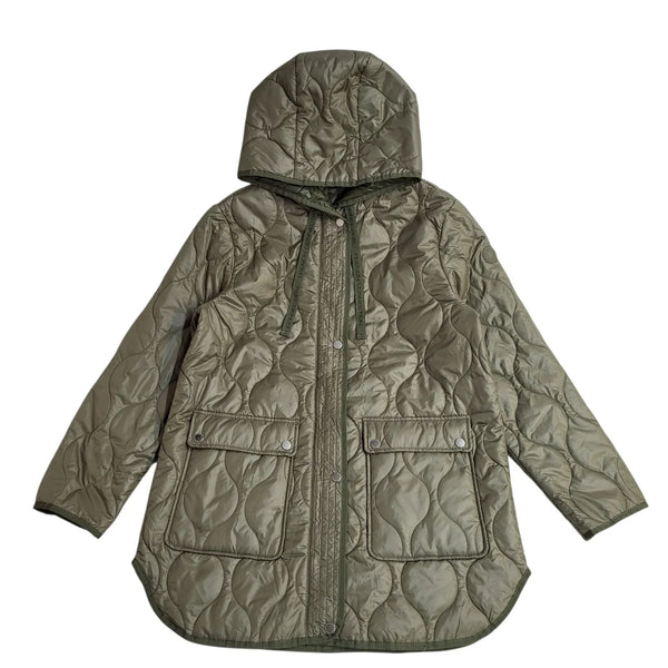 French Connection Coat Green Hooded UK Women's Size M L870