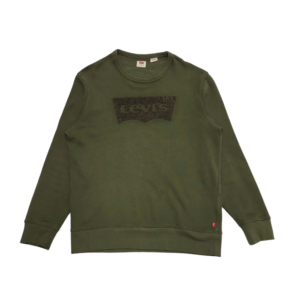 Levi's Sweatshirt Sports Green Long Sleeve Mens UK Size S BB589