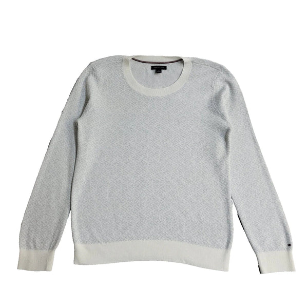 Tommy Hilfiger Grey & Silver Sparkly Round Neck Jumper Women's UK M FF64