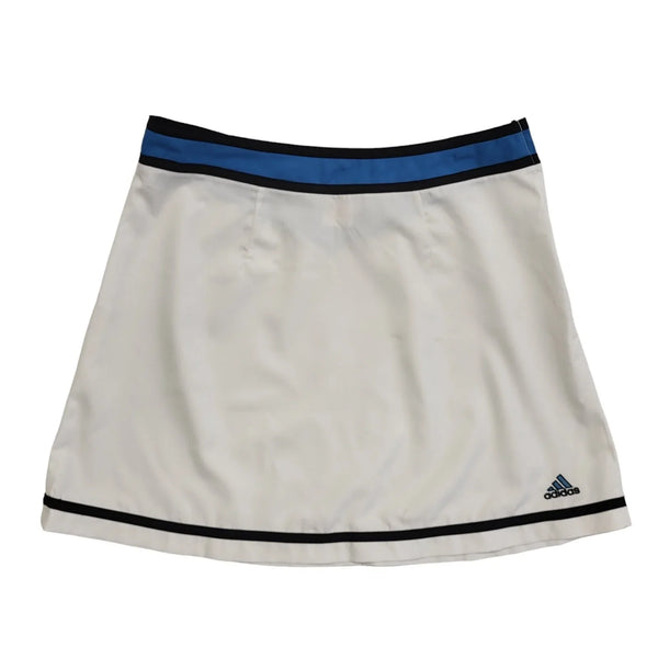 Adidas White Vintage 90's Short Sports Skirt Uk Women's Size 14 W32