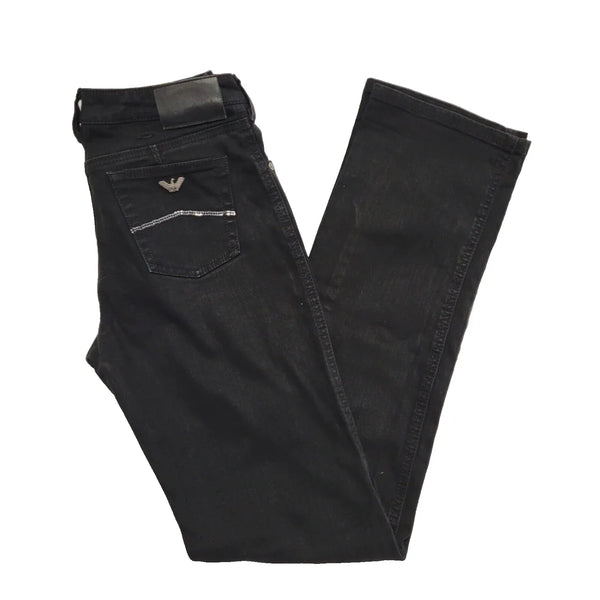 Armani Jeans Black Zip Fly Straight Slim Denim Jeans Men's  uk S W29 L34 H311