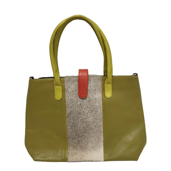 Vintage Green Faux Leather Shoulder Bag Uk Women's Size 12" x 18"