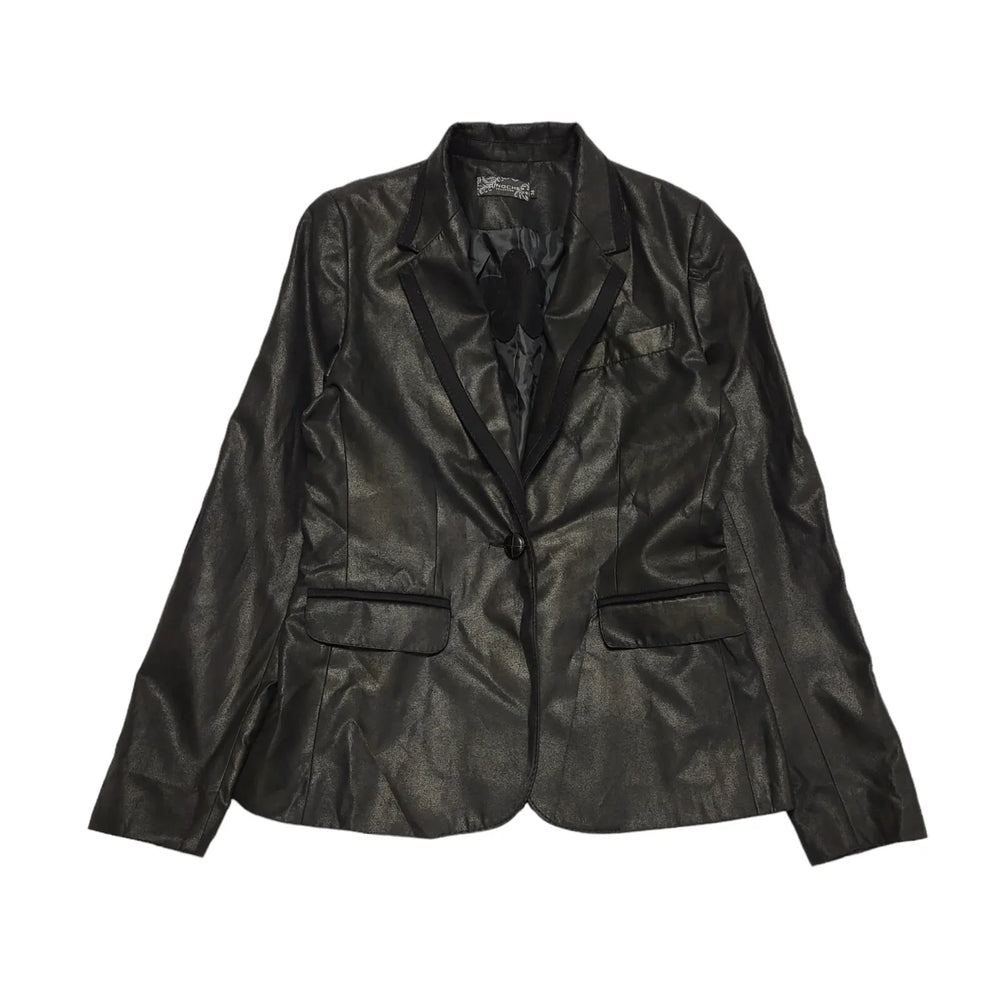 Cinoche Black Button Dress Jacket Uk Women's Size 10 BB724