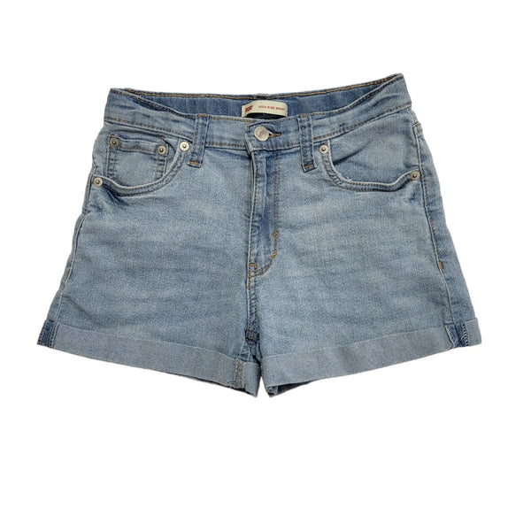 Levi's Light Blue Denim High Rise Shorts Girl's Age 14 Years CC568