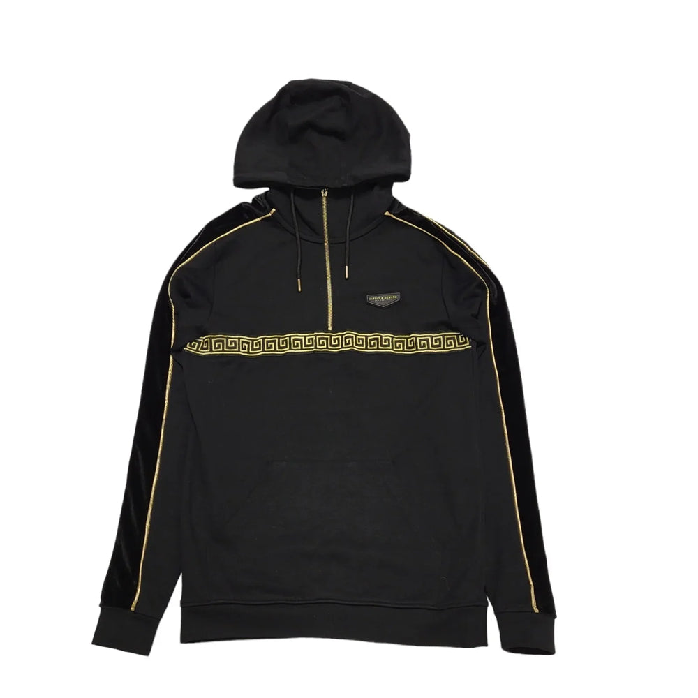 Supply & Demand Black Sweatshirt Long Hoodie UK Women's Extra Small BB725