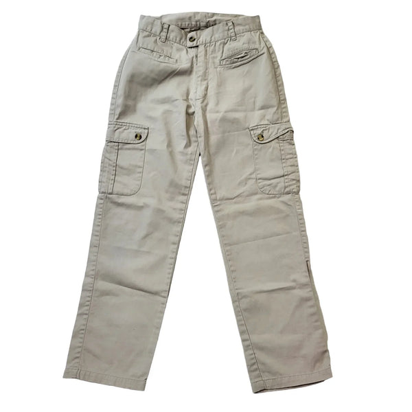 Young Dimensions 90s Vintage Beige Straight Cargo Trousers Women's Size6 W25 L26