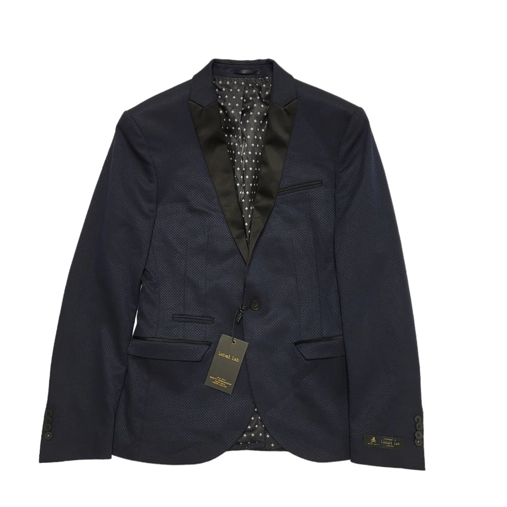 Label Lab Navy Blue Collared Suit Blazer Jacket uk Men's S 38" Bnwt BB738