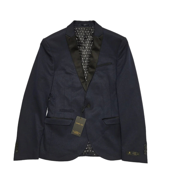 Label Lab Navy Blue Collared Suit Blazer Jacket uk Men's S 38" Bnwt BB738