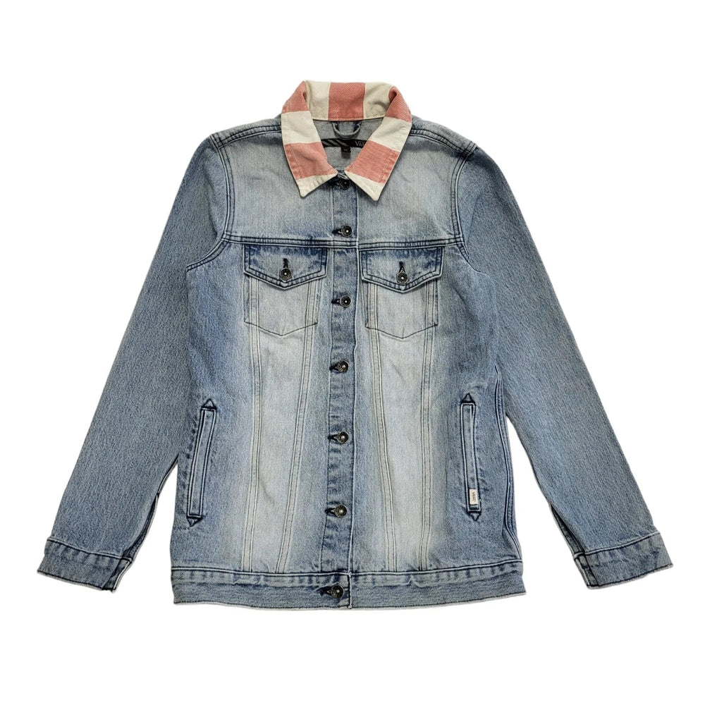 Vans Off The Wall Blue Denim Button Up Jacket Womens UK Size M CC870